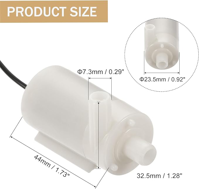 3PCS DC 3-5V USB Micro Submersible Mini Water Pump,Small Aquarium Pump for Fish Tank Aquariums Pond Fountain Hydroponics Garden (White) - Bloomnest