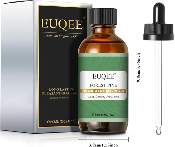 EUQEE Forest Pine Fragrance Oil Premium Fragrance Essential Oil 2.02 Fl oz with Glass Dropper for Diffusers, Soap Making, DIY Candle (60ml) - Bloomnest