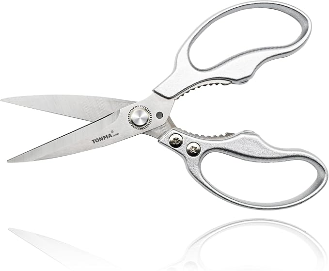 TONMA Heavy Duty Kitchen Scissors All Purpose [Made in Japan] Stainless Steel Japanese Multipurpose Kitchen Shears for Herbs, Chicken, Food, Garden, Office, Crafting, Leather, Dishwasher Safe - Bloomnest