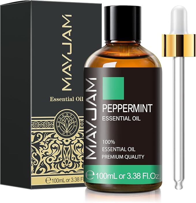 Peppermint Essential Oil, MAYJAM Premium Pure Essential Oils, 3.38FL.OZ Peppermint Oil for Diffusers Soap Candle Making, Ideal for Home Office Car Yoga Use - Bloomnest