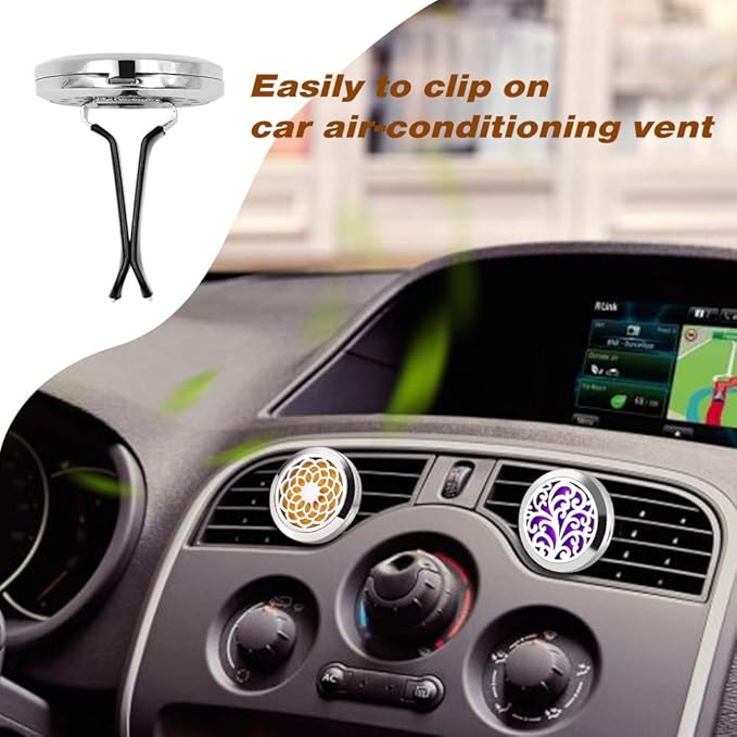 Car Diffuser Vent Clip - 2PCS 30mm Car Essential Oil Diffuser Vent Clips for Home Office Room with 12 Felt Pads Mother's Day, Birthday Gift for Women & Men - Bloomnest