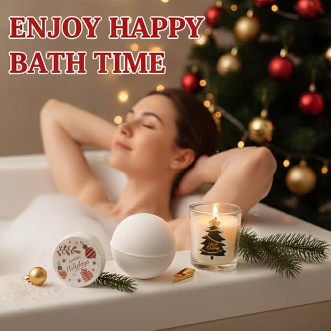 Cozy Christmas Gifts for Women - Unique Holiday Gift Basket with Soft Throw Blanket, Chic Glass Tumbler & Spa Set - Holiday Presents for Mom, Sister, Best Friend, Wife, Coworker - Bloomnest