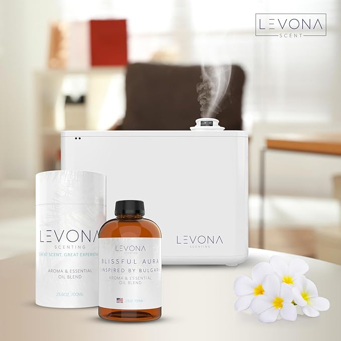 Levona Scent Essential Oils for Diffuser: Blissful Aura Diffuser Oil with Notes of Amber, Musk & Jasmine - Home Luxury Scents for Hotel - Fragrance Oil - 700 Ml Essential Oil - Bloomnest