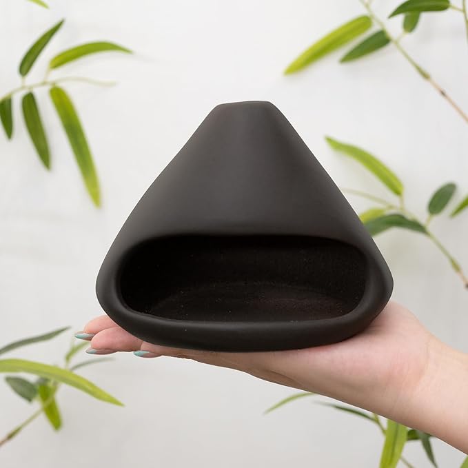 Palo Santo Holder Incense Burner-Zongzi Clay Smudge Bowl with Chimney, Mini Ceramic Fireplace for sage、Cone Burning, Aromatic Home Decor, Ceramic ash Tray, Anxiety Relief Meditation for Women MOUGIGI