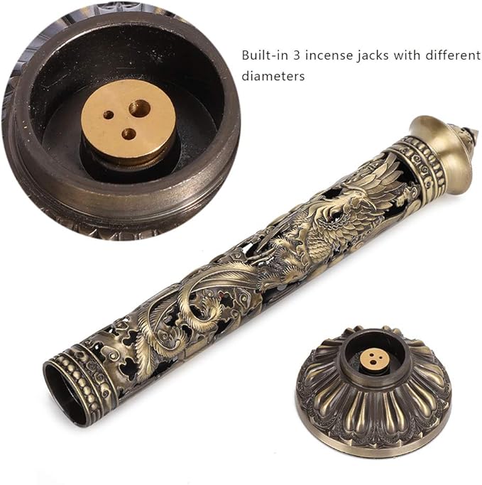 Incense Holder, 3.3x2.8in Dragon Incense Burner, Dragon Incenses Holder Suitable for Home Decoration or Tea Room Decoration - Bloomnest