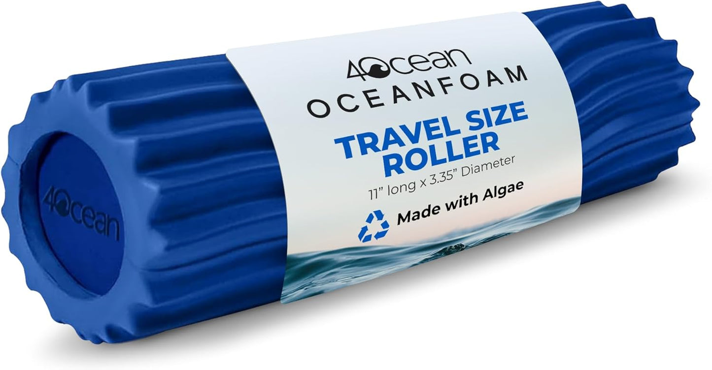 Oceanfoam x 4ocean Roller (Royal Blue) – Limited Edition Muscle Roller for Back Pain & Yoga - High Density Foam for Physical Therapy - Textured for Deep Tissue Massage