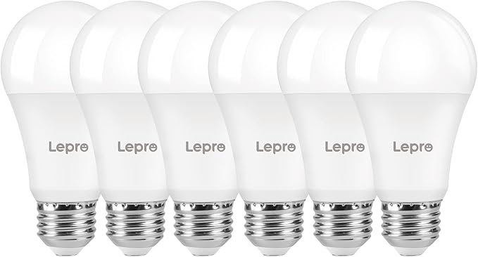 Lepro Dimmable LED Light Bulbs 100 Watt Equivalent, 14W 1500LM Daylight White 5000K, A19 E26 Standard Medium Base, UL FCC Listed, 15000 Hour Lifetime, 6 Pcs - Bloomnest