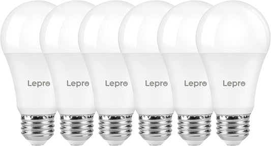 Lepro Dimmable LED Light Bulbs 100 Watt Equivalent, 14W 1500LM Daylight White 5000K, A19 E26 Standard Medium Base, UL FCC Listed, 15000 Hour Lifetime, 6 Pcs - Bloomnest