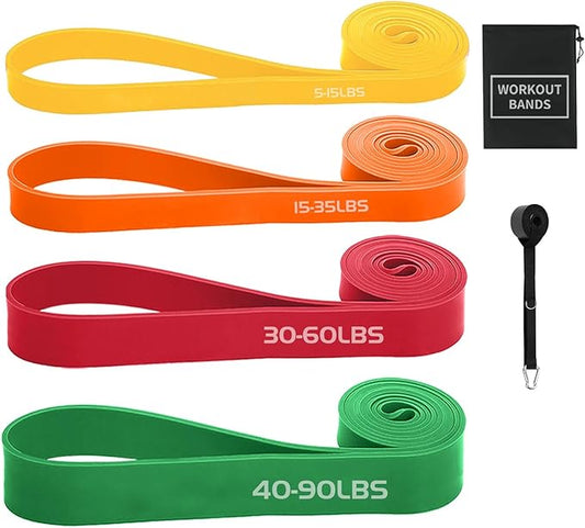 Exercise Bands Resistance Bands for Working Out,Pull Up Bands Set,at Home Workout Equipment,Workout Bands for Men and Women,Stretch Bands for Exercise - Bloomnest
