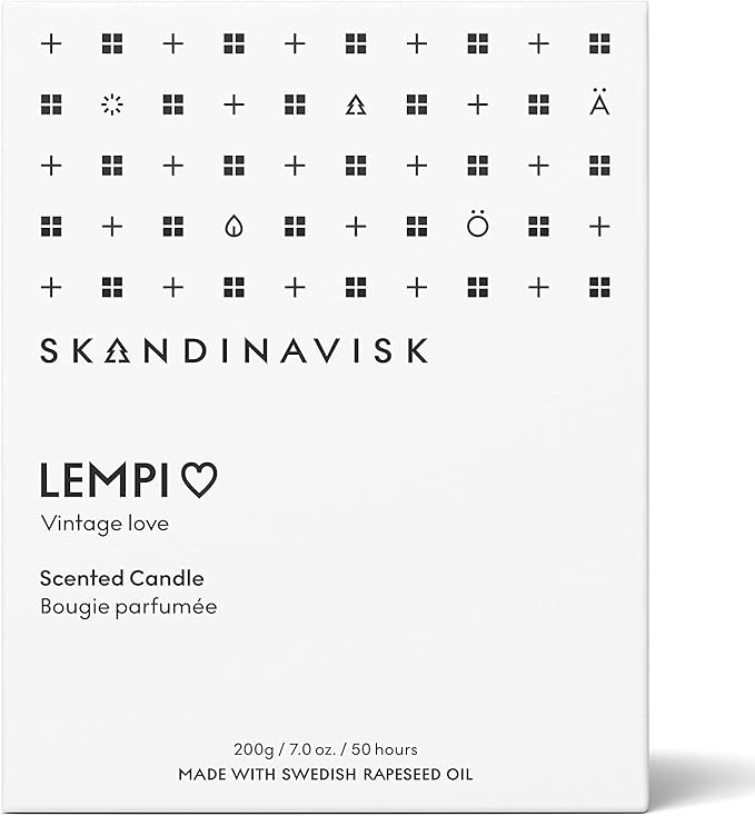 Skandinavisk LEMPI 'Love' Scented Candle. Fragrance Notes: Peony and Rose, Strawberries and Mosses. 7.0 oz. - Bloomnest