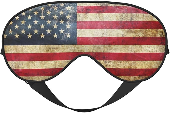 Vintage American Flag Sleeping Eye Mask Eye Mask for Sleeping Soft Comfort Eye Shade Blackout Eye Cover for Deep Rest Travel Nap Meditation - Bloomnest