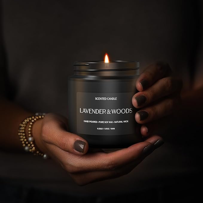 Scented Candles for Men, Soy Candles for Home Scented, Candle Gifts for Men, 2 Pack Aromatherapy Candle Gift Set for Relaxing, Stress Relief & Home Decor - Bloomnest