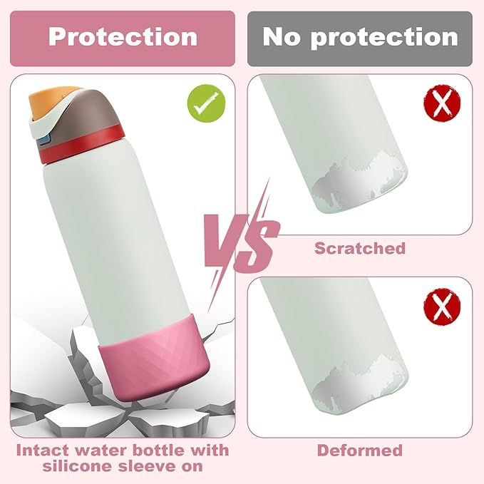 Silicone Boot for Owala Water Bottle 24 oz 32 oz 40 oz, Anti-Slip Protective Sleeve for FreeSip/Twist/Flip Stainless Steel Water Bottles Accessories BEONSKY