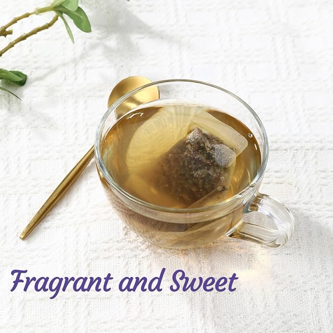 Premium 50 Lavender Licorice Tea Bags, Made with Natural Lavender Flowers & Wild Licorice Root, for Relaxation & Sleep & Wellness, Caffeine Free & No Artificial Flavors. - Bloomnest