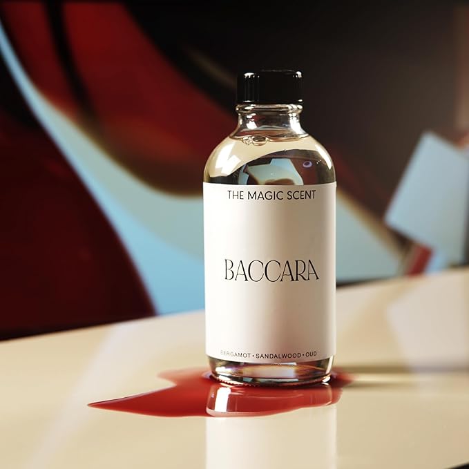 The Magic Scent Baccara Diffuser Oil - Hotel & Home Luxury Scents Inspired by Baccarat Rouge - Diffuser Oil Scents for Home Designed for Use in All Diffusers - 8.5 fl oz, 250 mL - Bloomnest