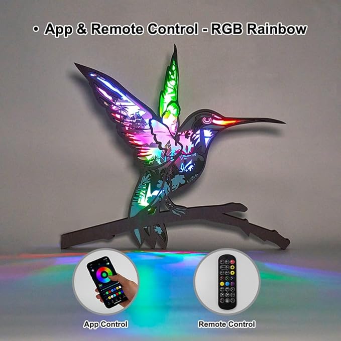 3D Wooden Animal Carving Multi-Color LED Night Light, Wood Carving Light, Modern Home Decoration, Decorative Tables, Cabinets, Living Rooms, Bedrooms, Offices, Farmhouses, Bookshelves, Perfect Gifts - Bloomnest