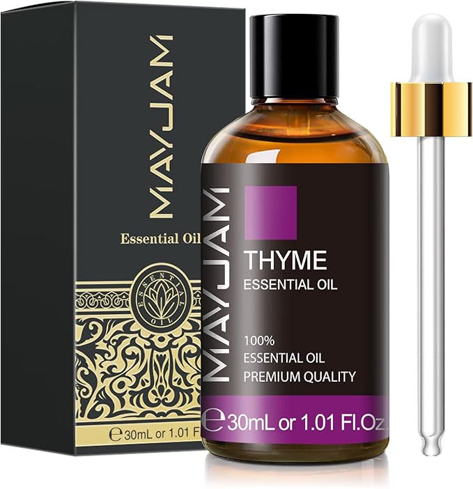 MAYJAM Thyme Essential Oil 30ML, Pure Essential Oils for Massage, Diffusers, Thyme Oil for Soap Candle Making (1.01FL.OZ Bottle) - Bloomnest