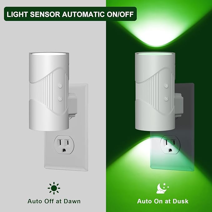 easuntec Night Light, Night Lights Plug into Wall, Color Changing Night Light, Dusk to Dawn Sensor, 8 Light Modes, Dimmable RGB Night Lights for Bedroom Bathroom Hallway Kitchen Stairs (RGB,2 Pack) - Bloomnest