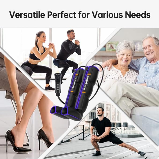 Leg Compression Massager for Circulation and Pain Relief FSA, Recovery Boots Sleeve for Fast Therapy, Full Leg Massager as Ideal Gifts for Women Men (Medium) - Bloomnest