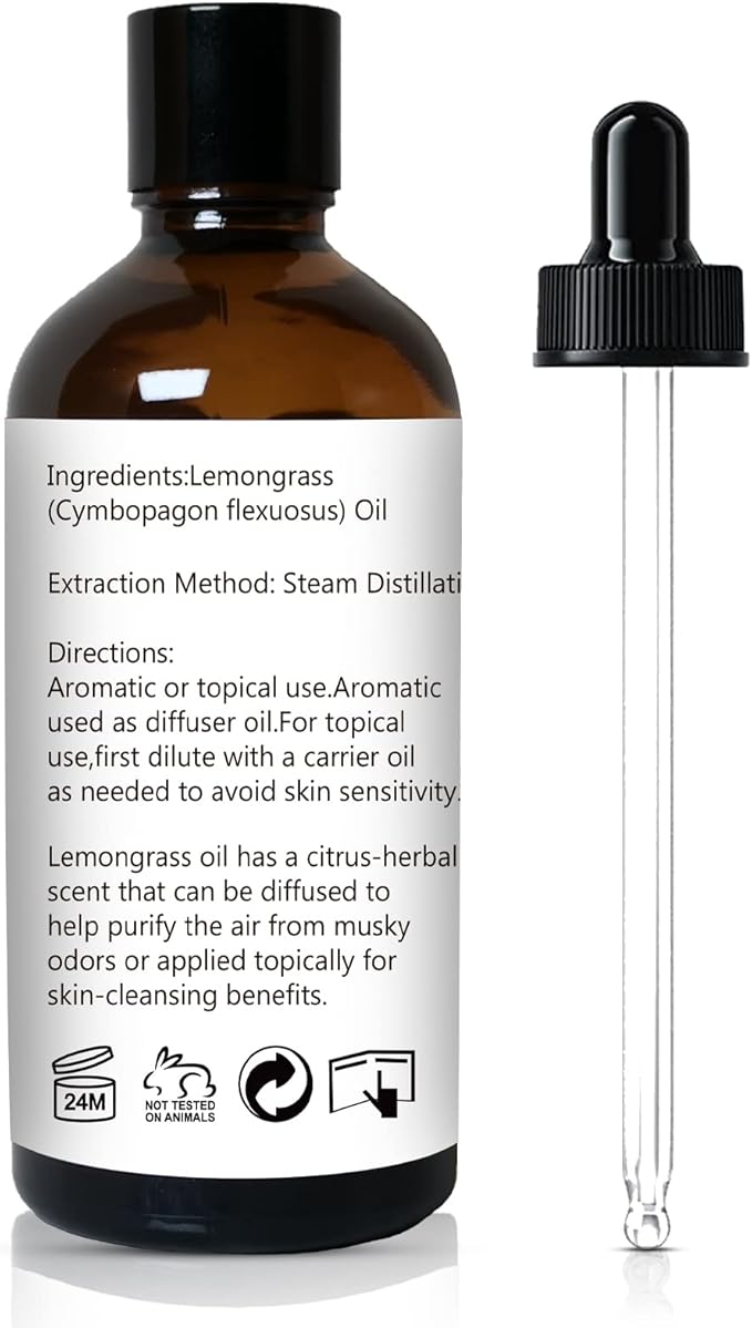 Lemongrass Essential Oil for Diffusers, 100ml - Bloomnest