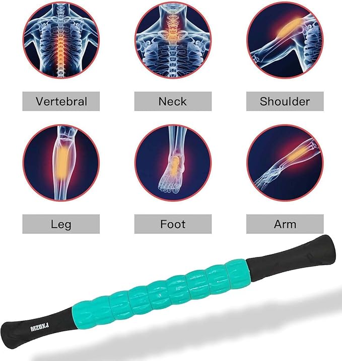 Muscle Roller, Massage Roller Stick for Athletes, Help Reducing Muscle Soreness Cramping Tightness Leg Arms Back Calves Muscle Massager (BlackBlue) - Bloomnest