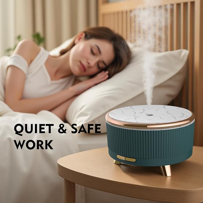500ML Essential Oil Diffuser: Ultrasonic Aroma Diffuser with Remote Control for Spa Hotel Yoga Room - Humidifier for Bedroom with 7-Color Night Lights & Auto Shut-Off for Nursery/Women Home Relaxation - Bloomnest