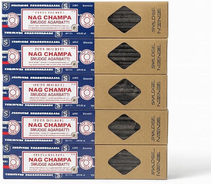 Satya Smudge Incense Stick – Hand-Rolled Indian Masala Incense for Meditation, Yoga & Spiritual Cleansing Pack of 6 (Nag Champa) SoulSticks