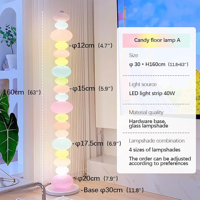 Nordic Children Floor Lamp Color Modern Family Iiving Room Bedroom Creativity LED Decorative Atmosphere (N) - Bloomnest