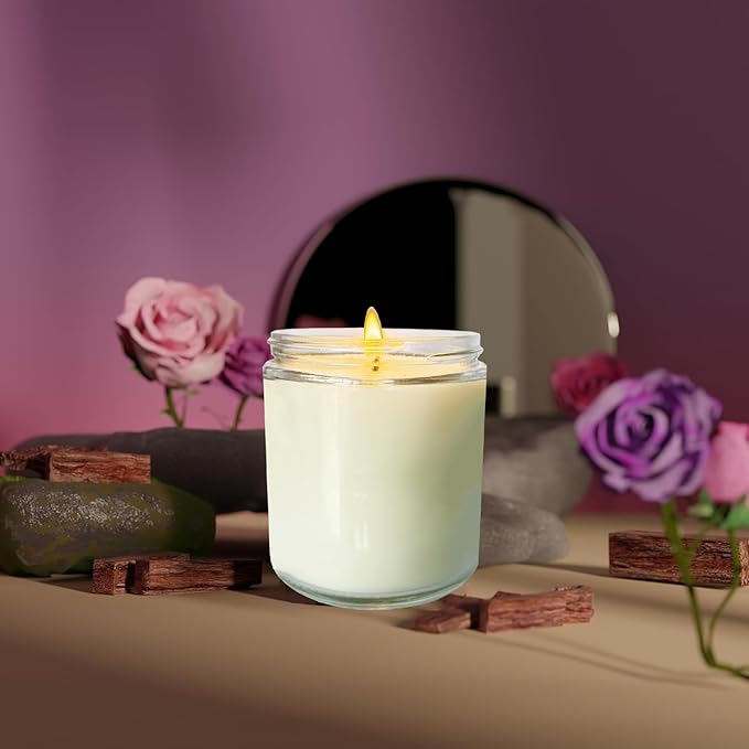 12 Pcs 8 Oz Bulk White Soy Candles,Rose Scented Candles Set,Bulk Aromatherapy Candle,Great Stress Relieving Scented Candle for Girls as a Gift for Birthdays, Weddings and More! - Bloomnest