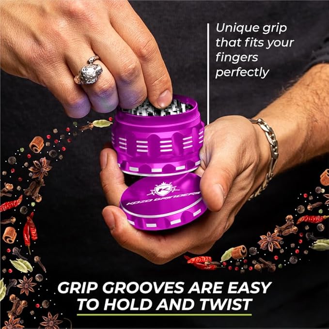 2.5 Inch Grinder Mills, Aluminum (Purple) - Bloomnest