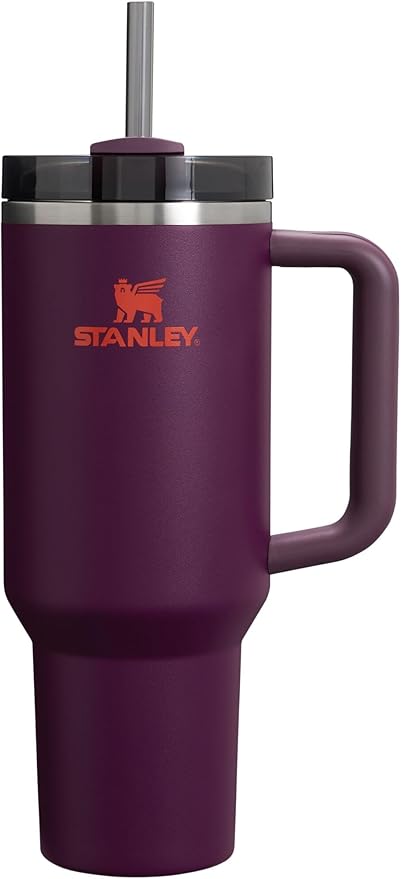STANLEY Quencher H2.0 Tumbler with Handle and Straw 40 oz | Flowstate 3-Position Lid | Cup Holder Compatible for Travel | Insulated Stainless Steel Cup | BPA-Free | Plum