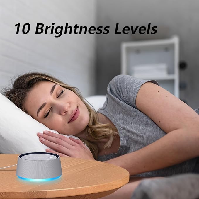 Brown Noise Sound Machine with 30 Soothing Sounds White Noise Machine 12 Colors Night Light for Baby Adults Kids Sleep Machines 36 Volume Levels 5 Timers for Home Office - Bloomnest