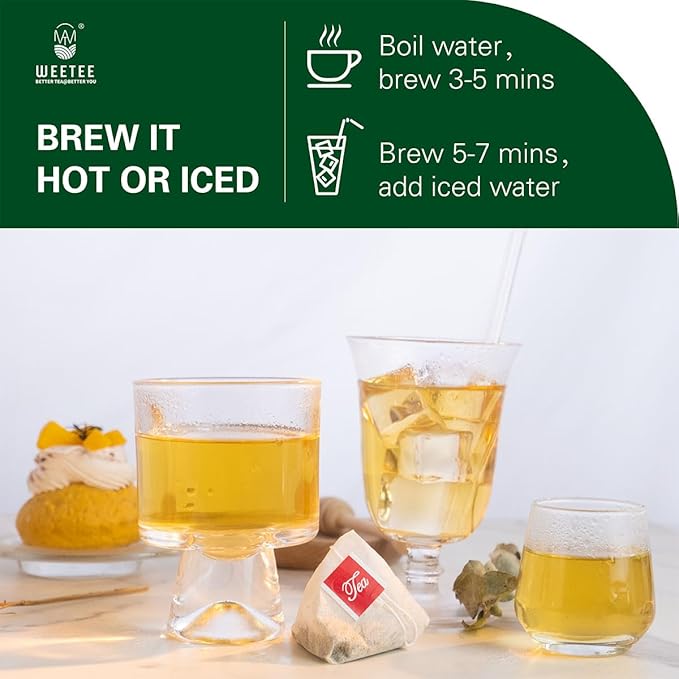 WT WEETEE Yerba Mate Tea Bag, Unsmoked Yerba Mate 50 Teabags From Argentina, Rich In Antioxidants, Plant Nutrients, Perfect Coffee Replacement - Bloomnest