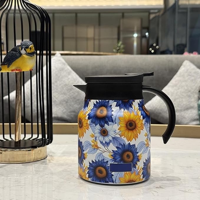 thermal teapot with infuser,Tea Pot with Infusers for Loose Tea,1000ML Thermal Teapot with Removable Infuser & Lid (C)