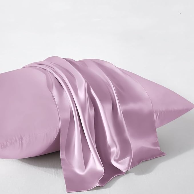 Purple Silk Pillowcase for Hair and Skin Made in USA, Pure 22 Momme Silk Pillow Cases Queen with Zipper, 6A Grade, Anti Aging, Anti Acne, Hypoallergenic, 1 Pc 20"x30" (Queen, Purple) - Bloomnest