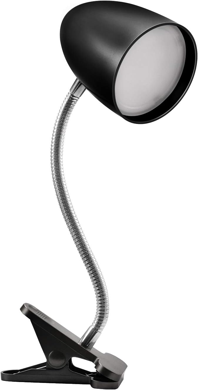 Clip on Light for Bed, Non-Dimmable Clip on Reading Light for Bed, 4000K Cool White, 3.5W 240 LM Desk lamp with clamp, Eye Protection, ETL Listed, Black - Bloomnest