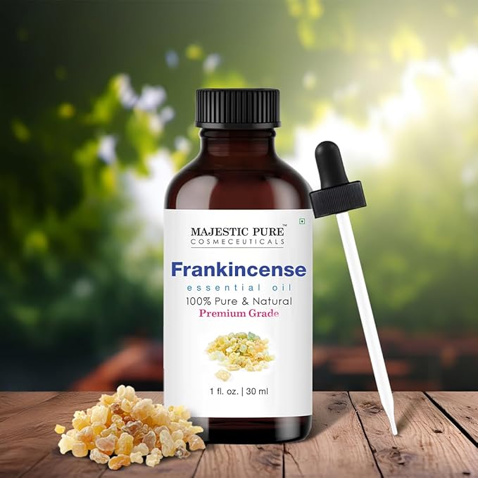 Majestic Pure Frankincense Essential Oil with Glass Dropper - 1 Fl Oz - 100% Pure and Natural Frankincense Oil - Premium Grade Essential Oils for Diffuser, Aromatherapy, Soap and Candle Making - Bloomnest