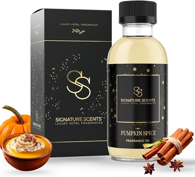 Luxury Hotel Diffuser Oil for Hotels and Homes - Aromatherapy Oils for use with an Essential Oil Diffuser at Home - Fragrance-Scent Diffuser Oil Blend (Pumpkin Spice) 4.05fl oz (120ml) - Bloomnest