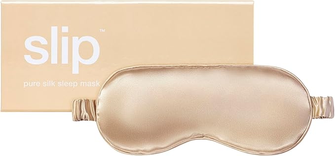 slip Pure Silk Sleep Mask - Caramel | 100% Mulberry Silk, Ultra Soft & Comfortable | Blocks Light for Restful Sleep, Adjustable Strap for Perfect Fit | Gentle on Skin & Hair, Ideal for Travel & Home - Bloomnest