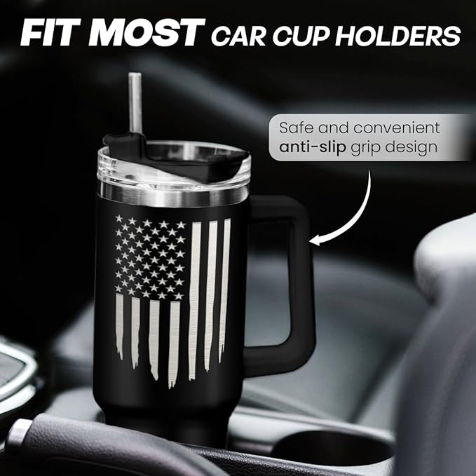 SANDJEST Retirement Gift for Men - 40oz Stainless Steel Insulated Coffee Tumbler with Lid & Straw, Gift Ideas for Boss Coworkers Fathers Husband, Christmas Birthday - Bloomnest