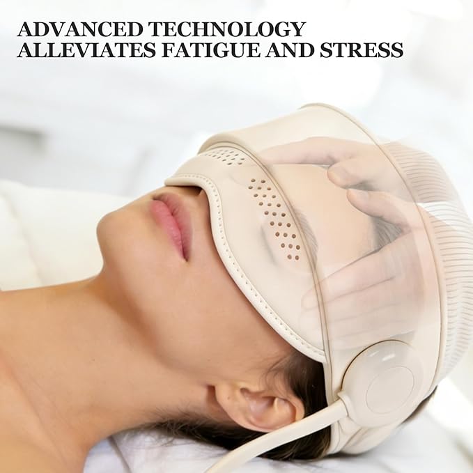 Head Massager with Heat,Head Massager for Headaches,Electric Rechargeable Head and Eye Massage Tool,6 Airbag Massage Zones,3 Heat Levels,4 Massage Modes Bloomnest