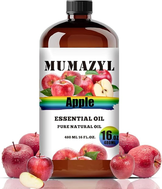 Apple Essential Oil, Apple Oil 16 Fl Oz 480ML for Diffuser Humidifier Yoga Cleaning DIY Candle Soap Making Essential Oils - Bloomnest