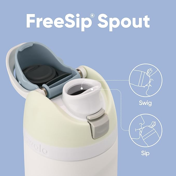 Owala FreeSip Insulated Stainless Steel Water Bottle with Straw for Sports, Travel, and School BPA-Free Sports Water Bottle, 24 oz, Iced Breeze Owala
