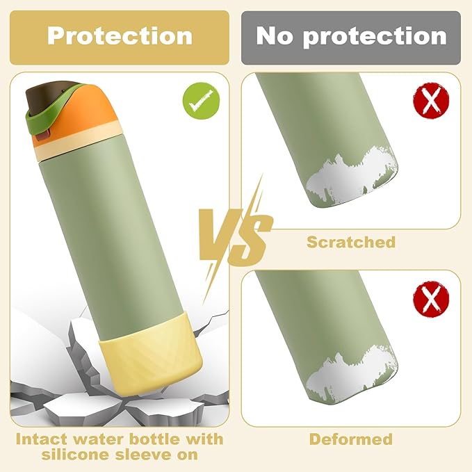 Silicone Boot for Owala Water Bottle 24 oz 32 oz 40 oz, Anti-Slip Protective Sleeve for FreeSip/Twist/Flip Stainless Steel Water Bottles Accessories BEONSKY
