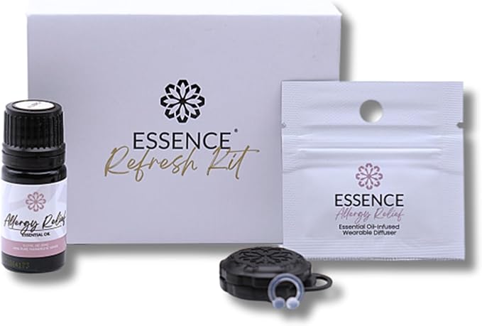 Essence Wearable Aromatherapy Nasal Diffuser – Allergy Relief Essential Oil Nose Ring Refresh Kit – Personal Scent Clip for Travel, Work & Everyday Use – Made in USA - Bloomnest