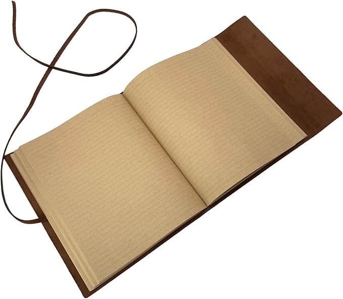 Large Notebook Journal - Genuine Leather Journals for Writing A4 Size Diary 8x10 Inch, Notepad For Women and Man, Gifts,Work,Travel Rustic Brown - Bloomnest