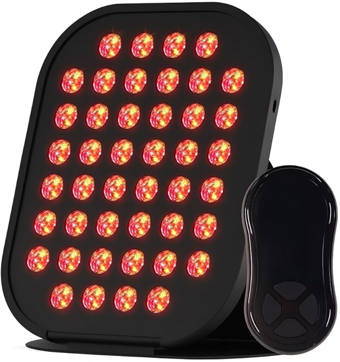 Near Infrared & Red Light Therapy Panel – 220 LEDs | 5 Light Wavelengths | 7 Wellness Modes | Foldable Design, Wireless Remote | red Light Therapy for face, Skin & Body Comfort Bloomnest