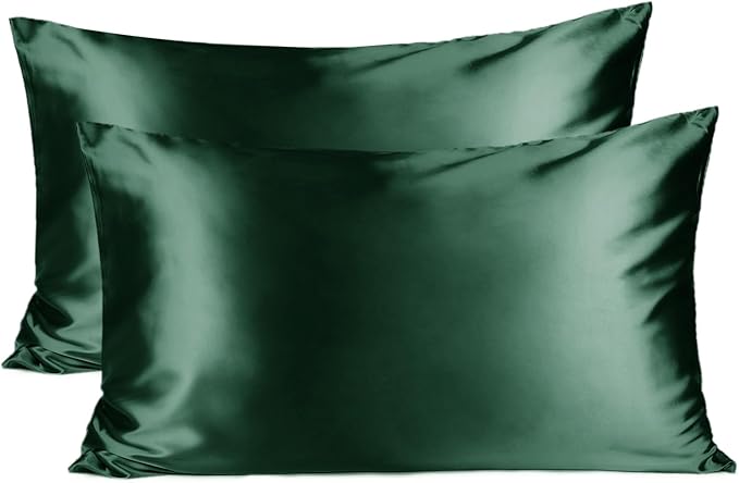 Yanibest Satin Pillowcase, Silk Pillow Cases for Hair and Skin with Zipper, Queen Pillow Cases Set of 2 for 20"x30", Exquisite Packaging for Women Men - Bloomnest