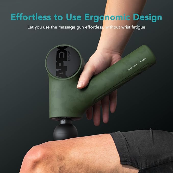 Opove Massage Gun Fascia Percussive Muscle Massager 14.5mm for Back Pain Relief Workout Recovery in Gym Home Office Daily Massage, Ergonomic for Effortless to Use, Apex Green - Bloomnest
