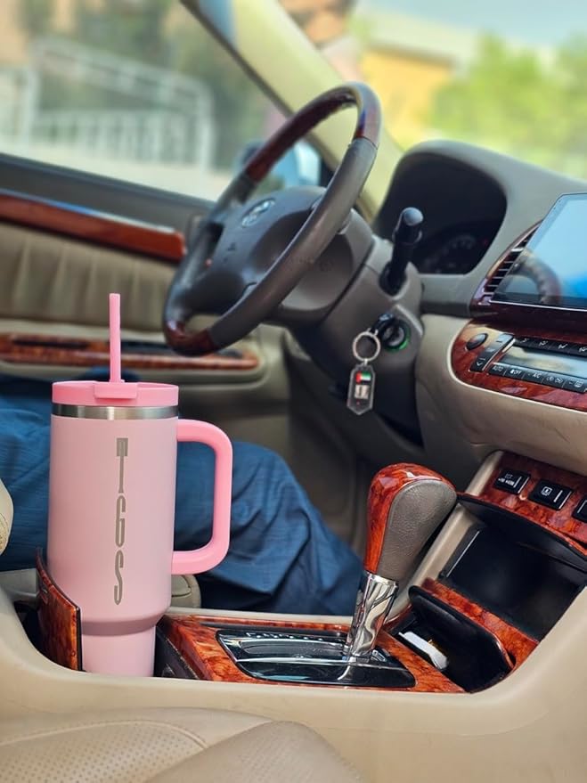 Stainless Steel Insulated Tumbler with Handle Lid and Straw, 40oz Keeps Drinks Cold for 12 Hours or hot for 8 Hours, Vacuum Insulated Water/Coffee/Tea Bottle for Home/Office/Car/Travel-Gift - Bloomnest